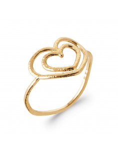 Bague Femme avec Cœur Plaqué Or