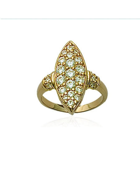 Bague Marquise Plaqué Or Indémodable - Marquise