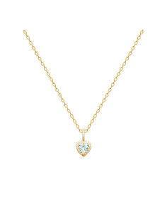 Collier Cœur brillant Plaqué Or Femme - Nélia