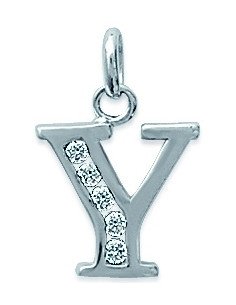 Pendentif Argent Initiale Lettre Majuscule Y